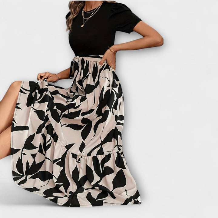 Luna - Poletne obleke s cvetličnim vzorcem in okroglo izrezom