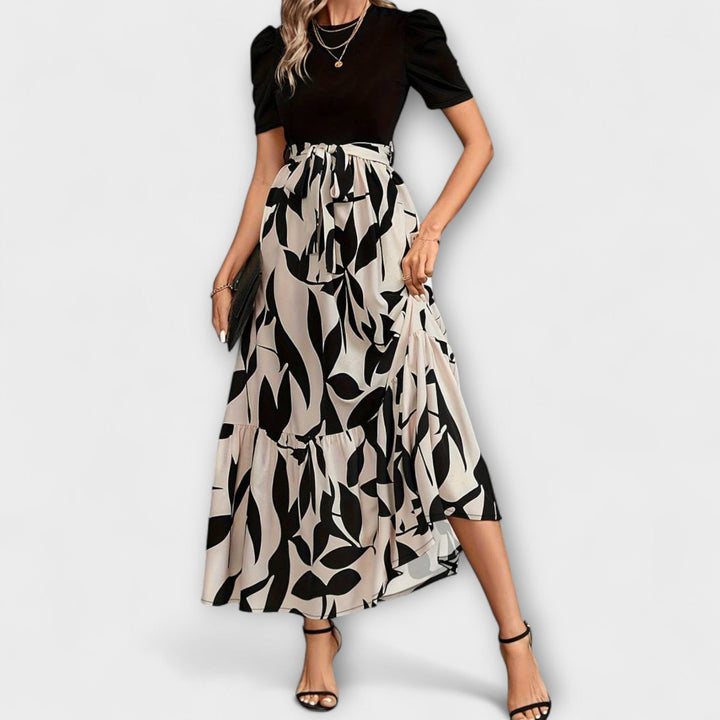 Luna - Poletne obleke s cvetličnim vzorcem in okroglo izrezom