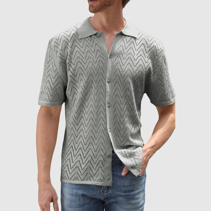 Libuše – Pletena košila s cikcakastim vzorom