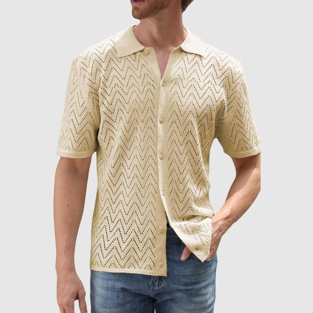 Libuše – Pletena košila s cikcakastim vzorom