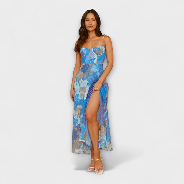 Audrey - Obleka z cvetličnim potiskom za ženske - Stilska in privlačna