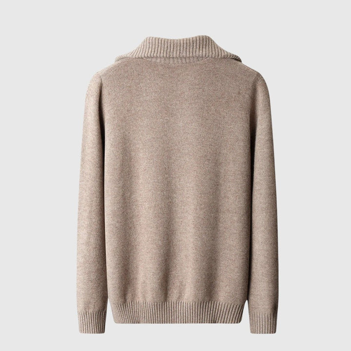 Libuše - Pulover s zipom Taranto iz merino volne