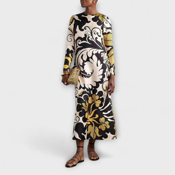 Luana - Učinkovite Midi Obleke iz Satenske Tkanine