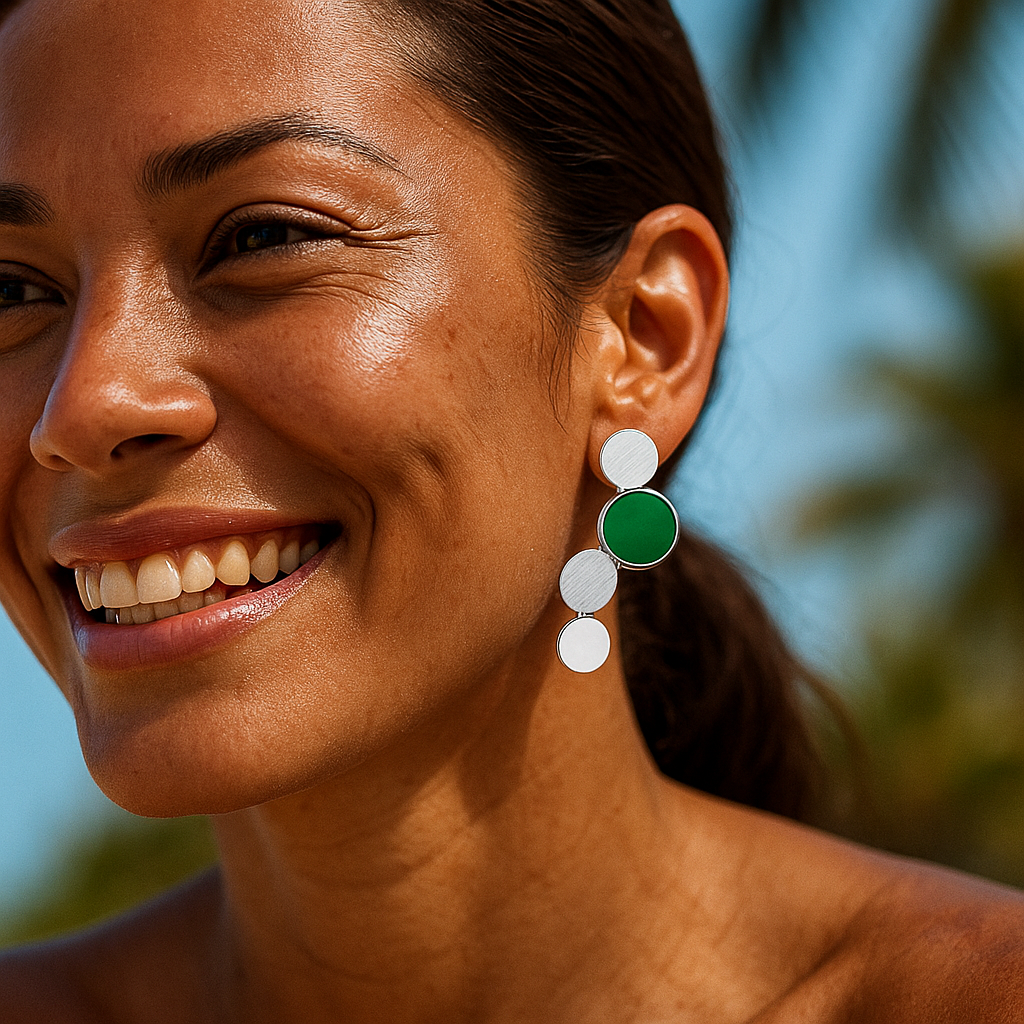 Oceane | Zlate uhane s turkiznimi akcenti