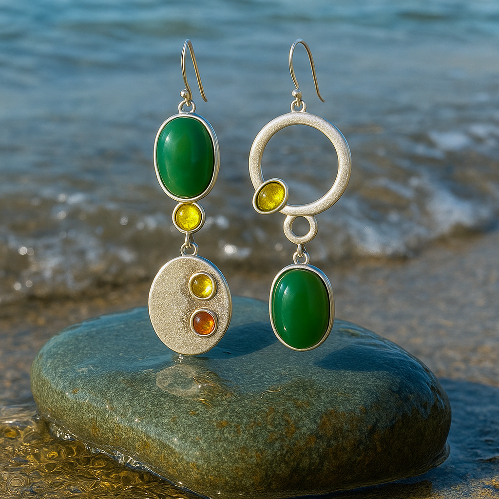 Sabrina | Srebrne kapne uhane