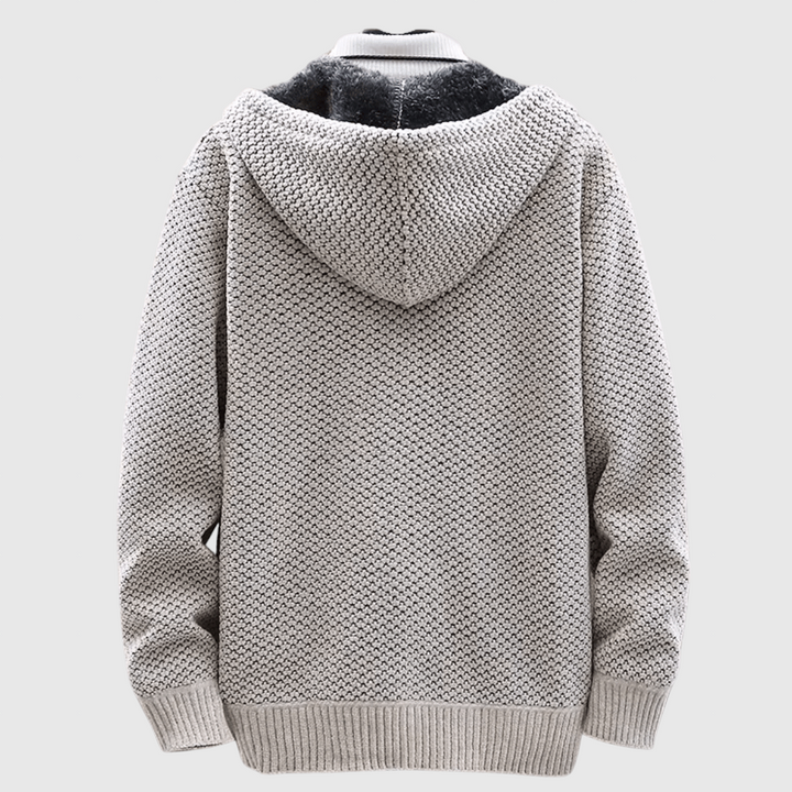 Mojmír – Pletené plašč s kapuco