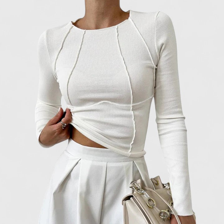 Lara - Udoben top z dolgimi rokavi