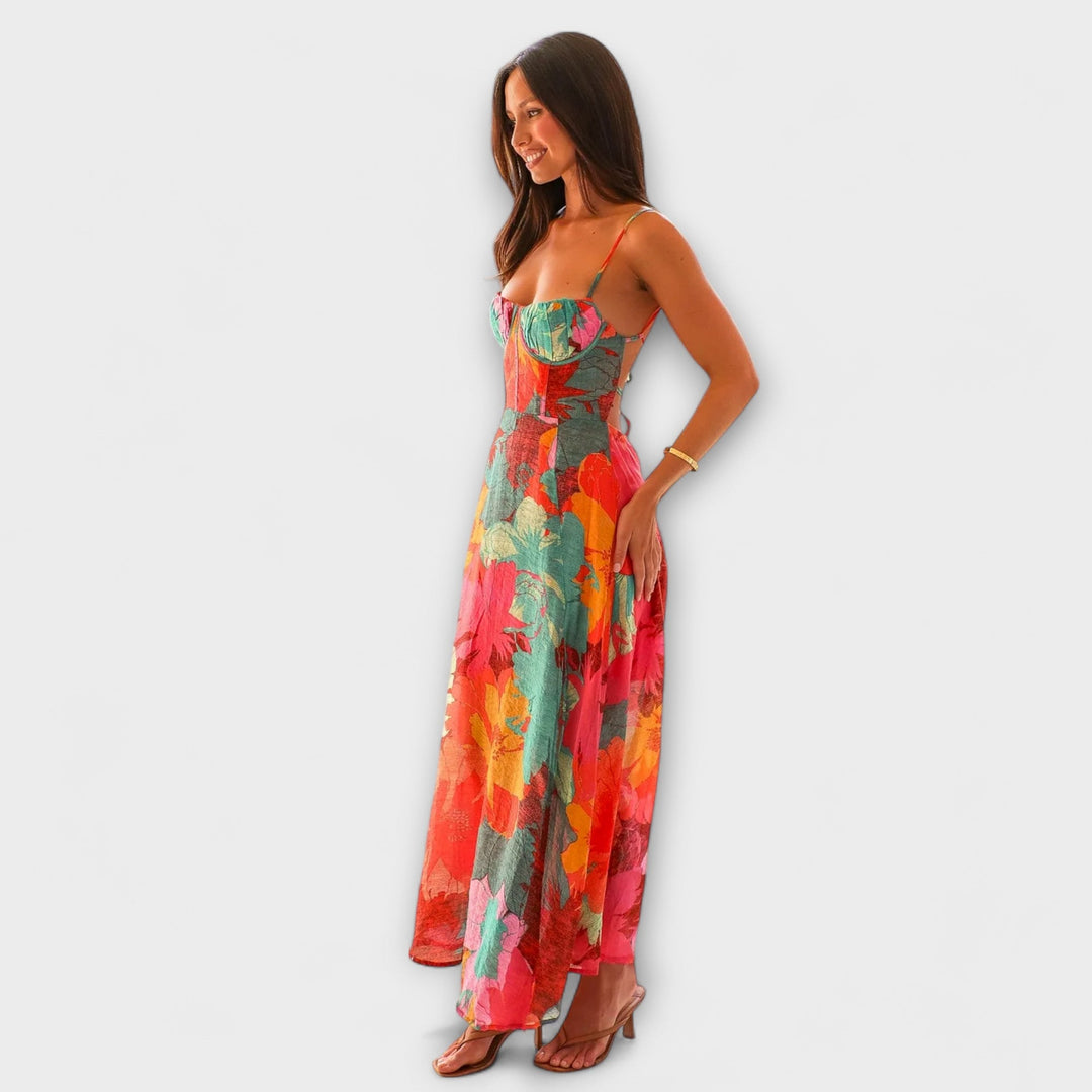 Audrey - Obleka z cvetličnim potiskom za ženske - Stilska in privlačna