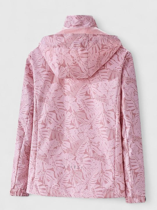 Tjaša – Elegantna vetrovka z botaničnim vzorcem