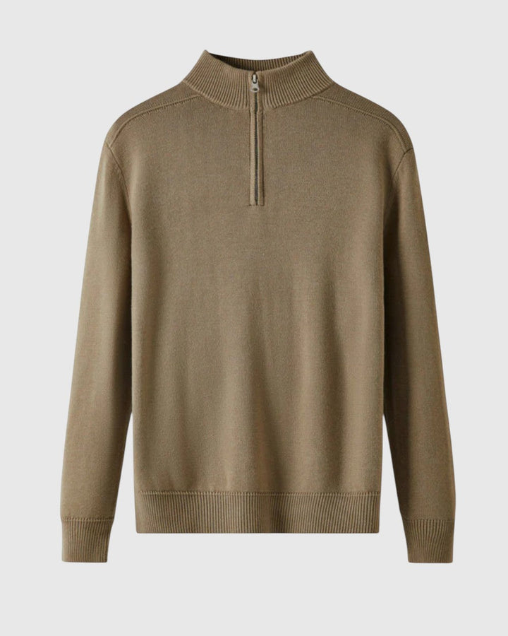 Libuše - Pulover z zadrgo iz merino volne Capri