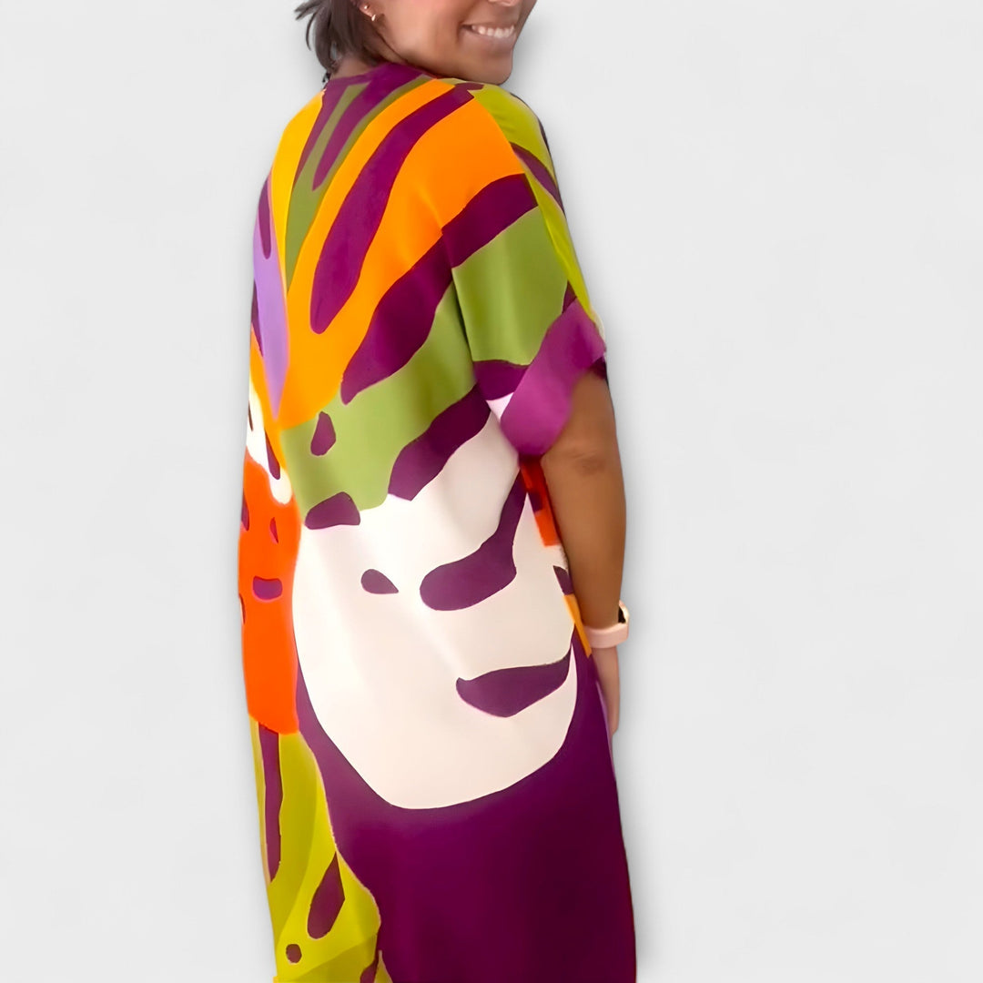 Roos - Ležerne obleke s pisanimi potiski listov