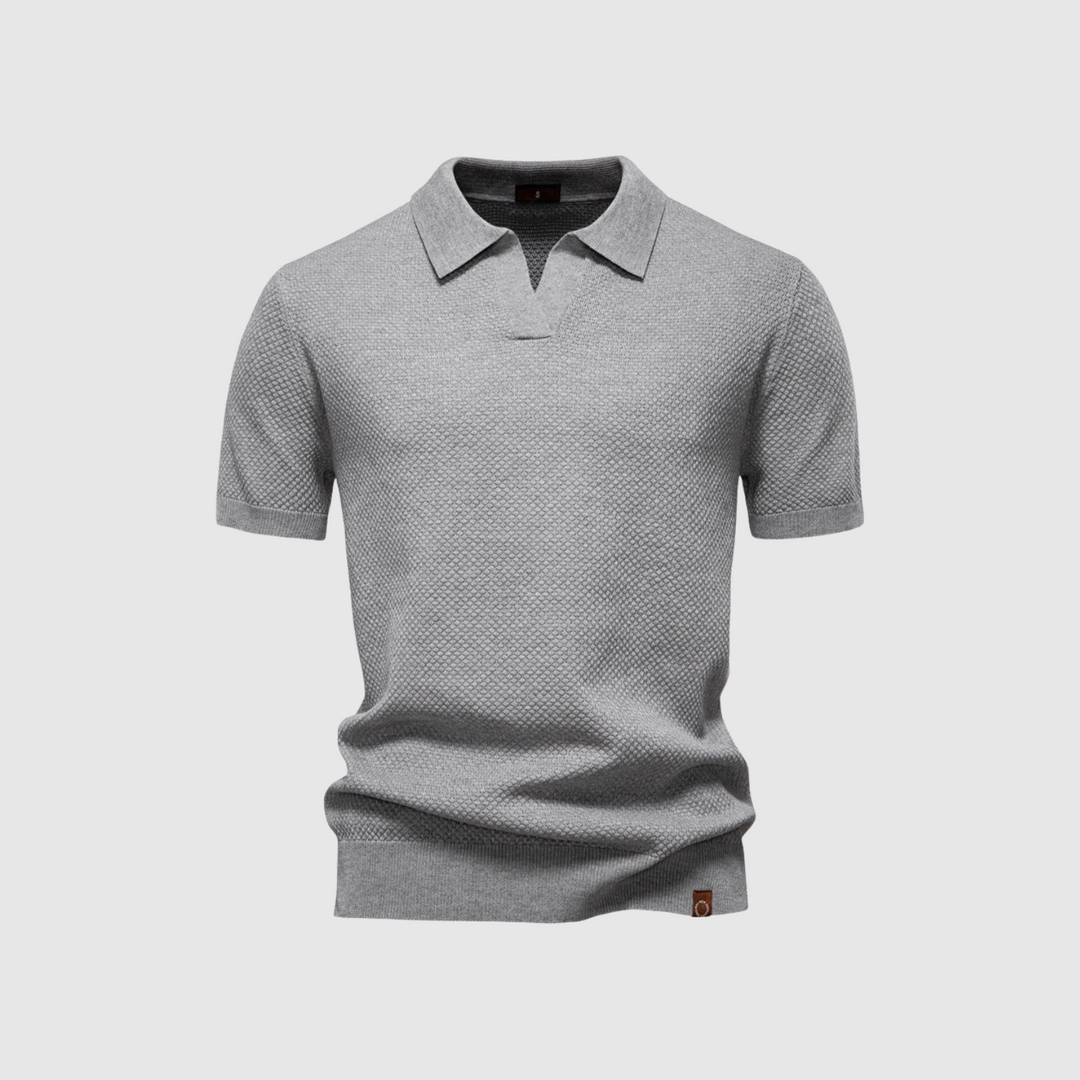 Libuše – Strukturirana polo majica za eleganten in udoben stil