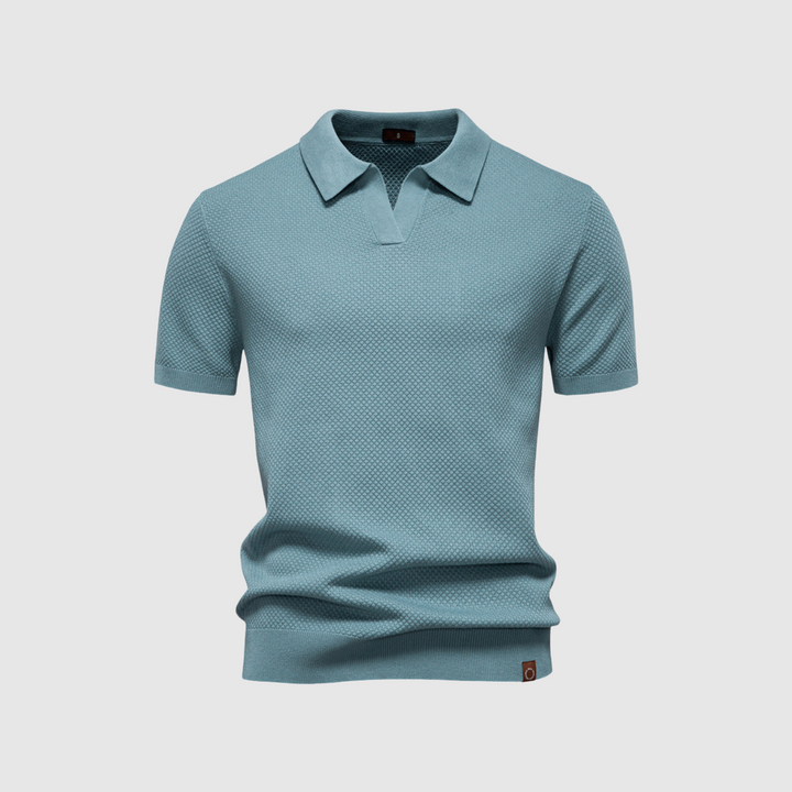 Libuše – Strukturirana polo majica za eleganten in udoben stil