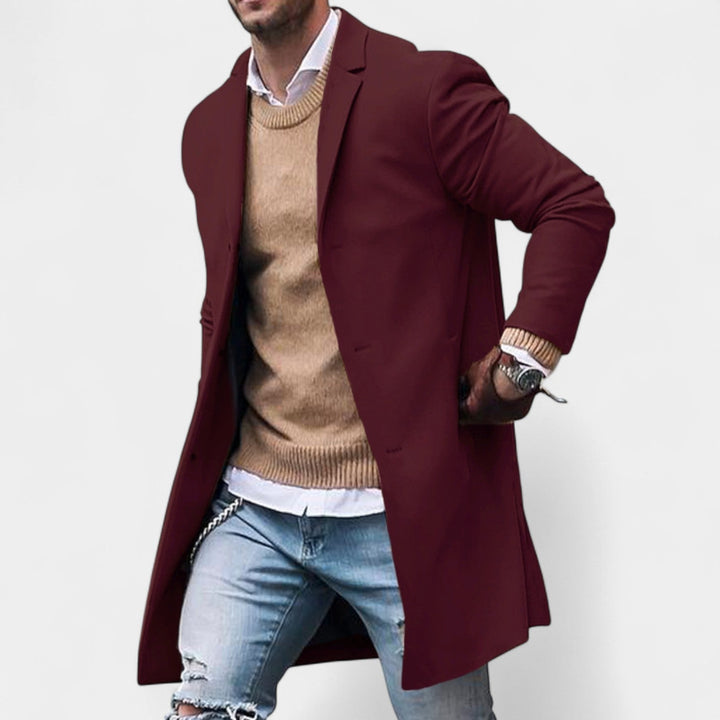 Daniel – Eleganten moški plašč s klapo