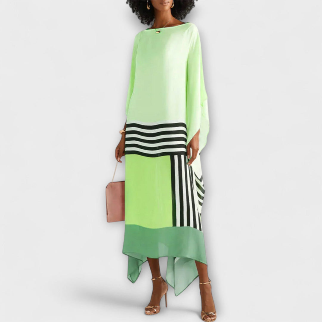 Elenora - Geometrijski kaftan z ohlapnim krojem