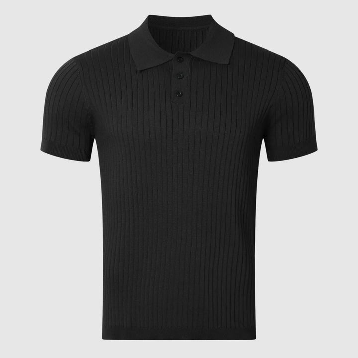 Libuše – Rebrast polo s gumbno zanko