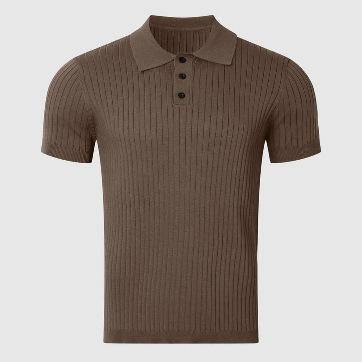 Libuše – Rebrast polo s gumbno zanko