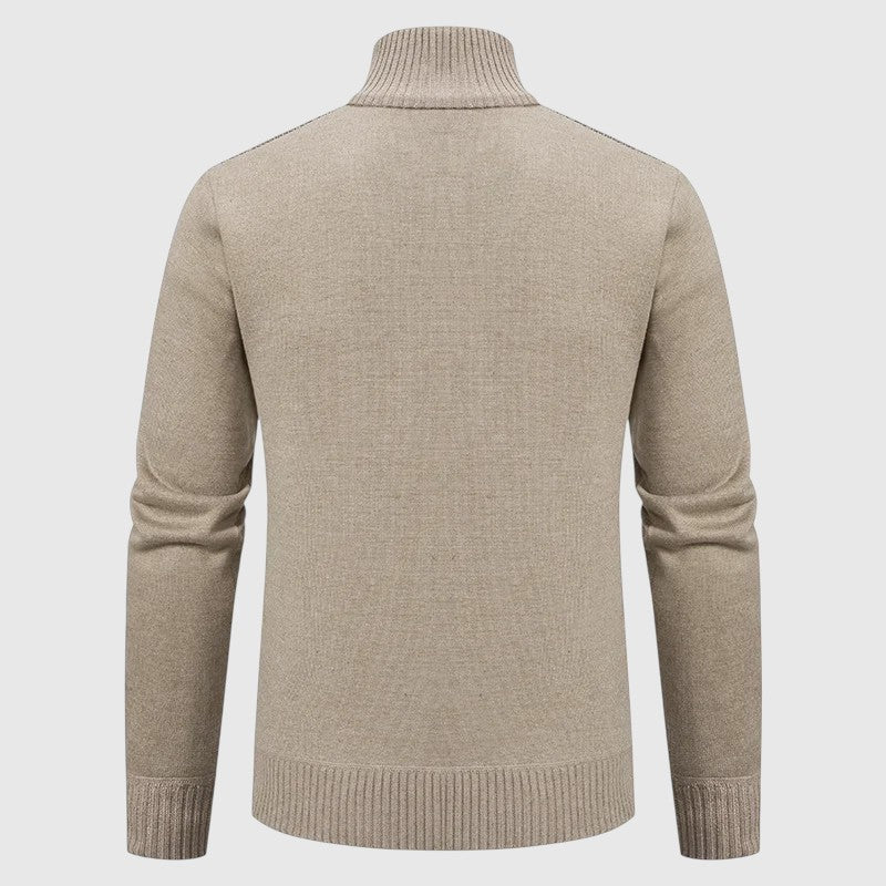 Jakub – Pletena jopica z zadrgo in visokim ovratnikom