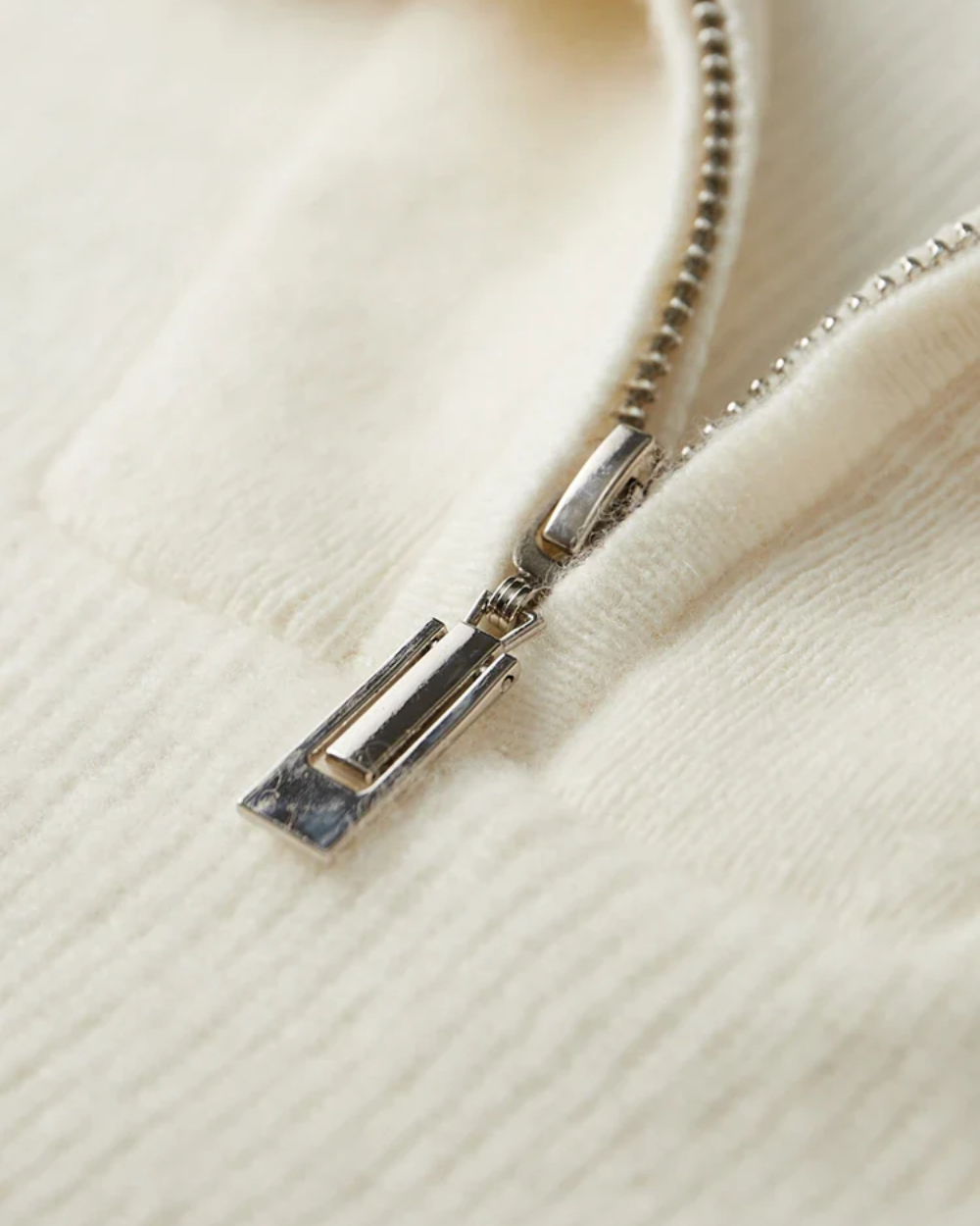 Libuše - Pulover Portofino iz kašmirja s polovičnim zadrgo