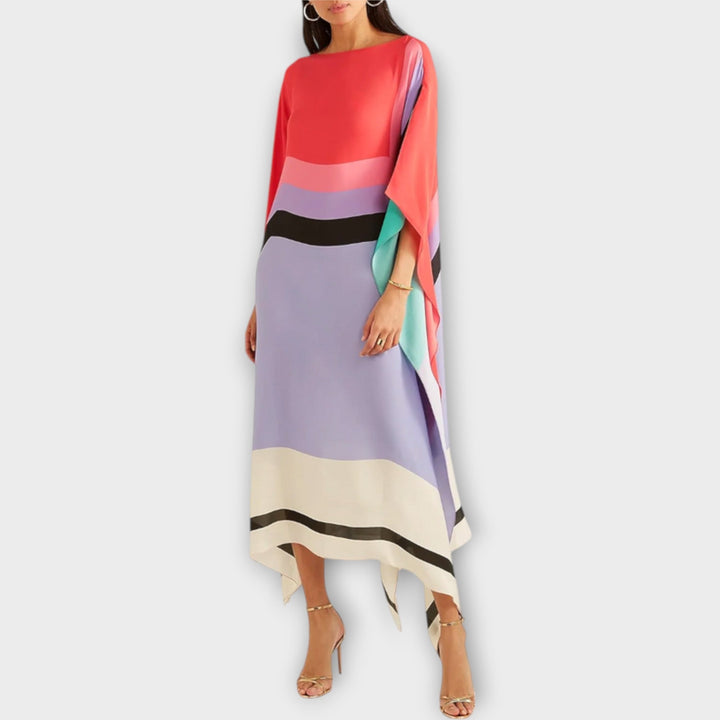 Elenora - Geometrijski kaftan z ohlapnim krojem