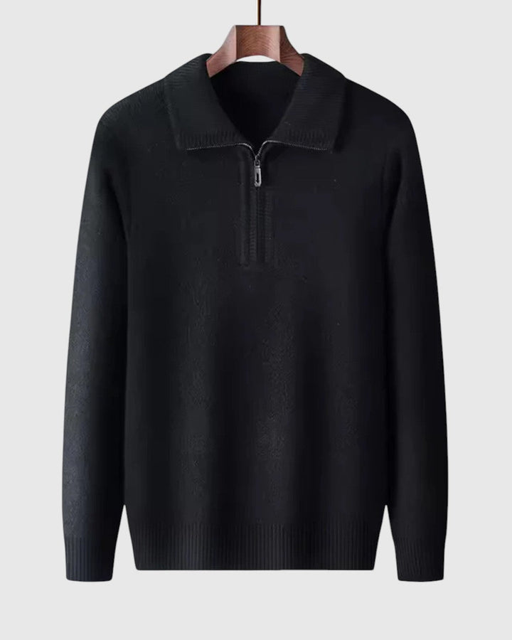 Libuše - Kašmírni pulover s četrtinskim zadrgo Gstaad