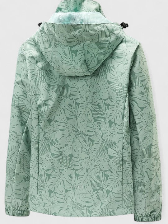 Tjaša – Elegantna vetrovka z botaničnim vzorcem