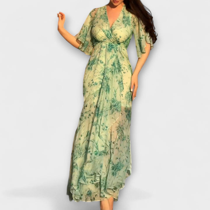 Lana - Stilske cvetlične obleke z V izrezom