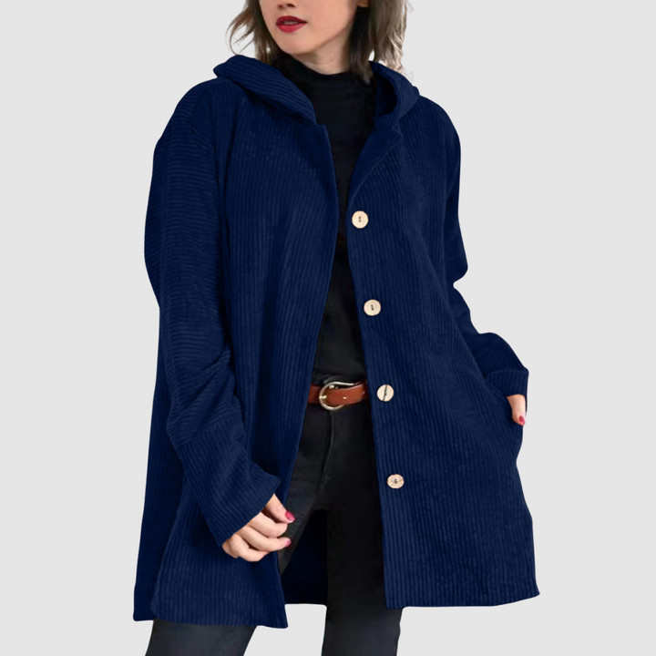 Stella - Udobna sametasta jakna s kapuco