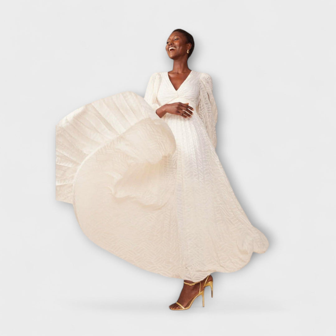 Elsa - Kremne Maxi Obleke od Allegory