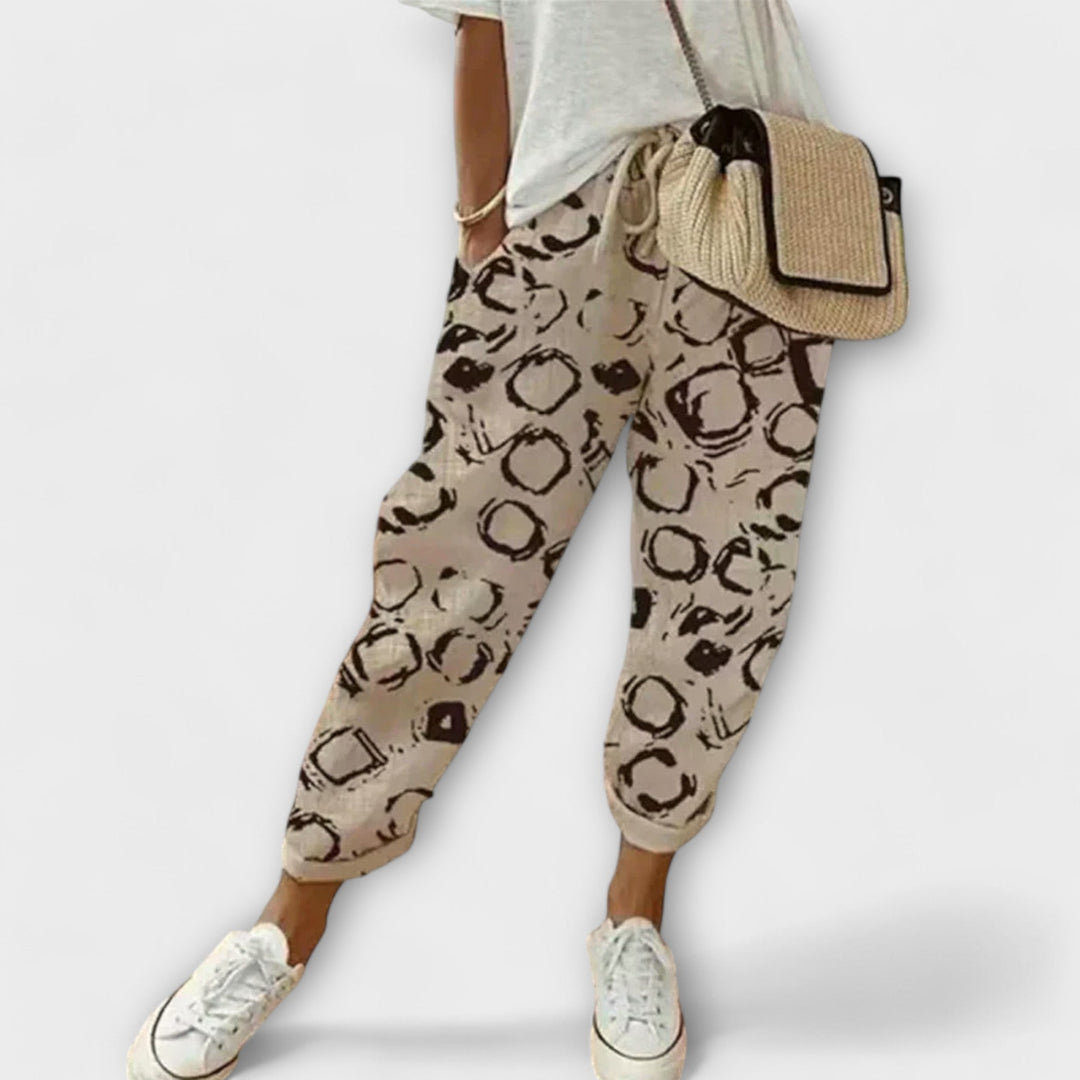 Burga - Udobne hlače iz bombaža in lana