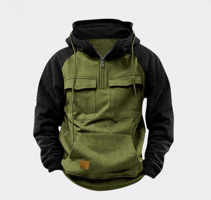 Anže – Moška dvobarvna jakna s kapuco