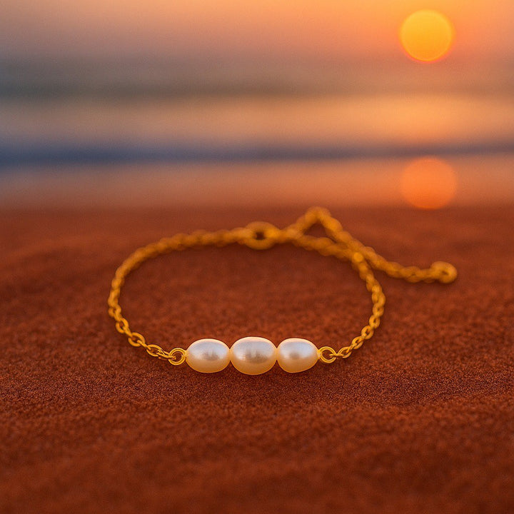 Wolle | Zapestnica s tremi biseri