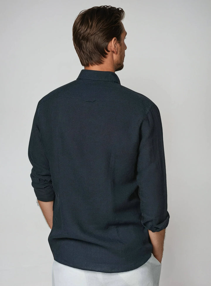 Esencialna Lanena Srajca - Pomorsko Modra