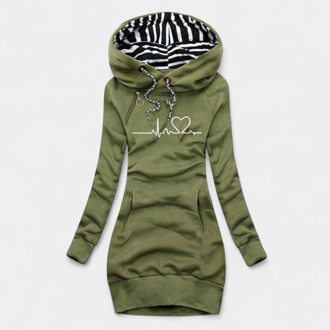 Cristina – Pulover obleka z motivom srca