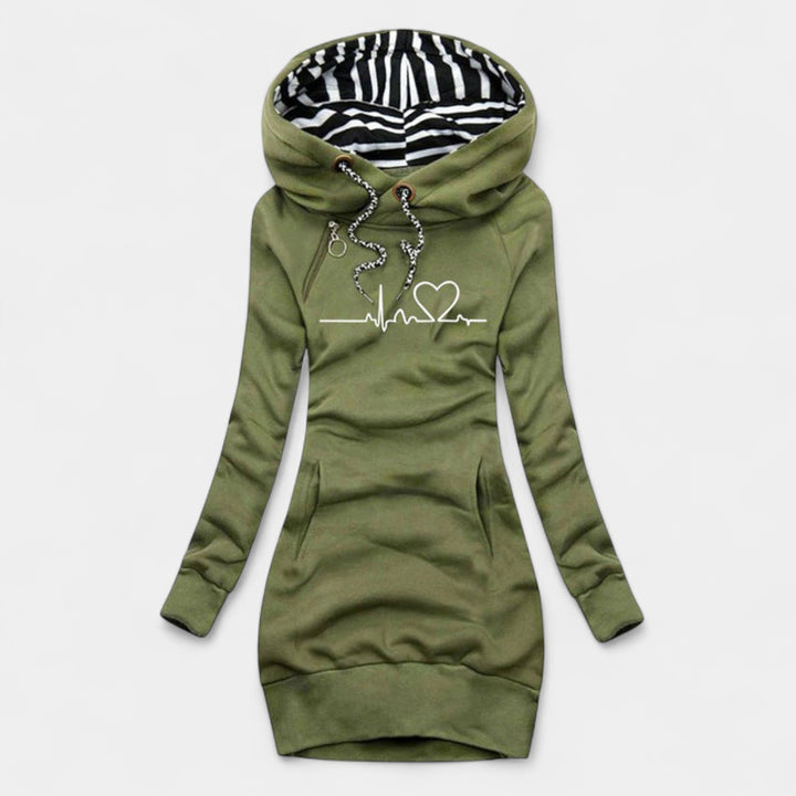 Cristina – Pulover obleka z motivom srca