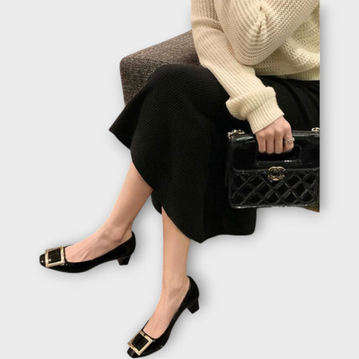 Lucie Elegantni Sandali Srednji Petek Kvadratni Nos