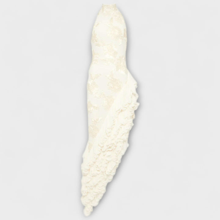 Karen - Maxi obleka s cvetličnimi aplikacijami