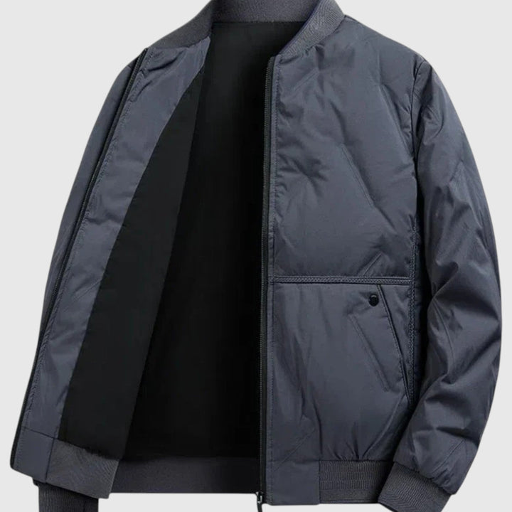 Lorenzo - Prešita nevtralna bomber jakna z urbanim pridihom