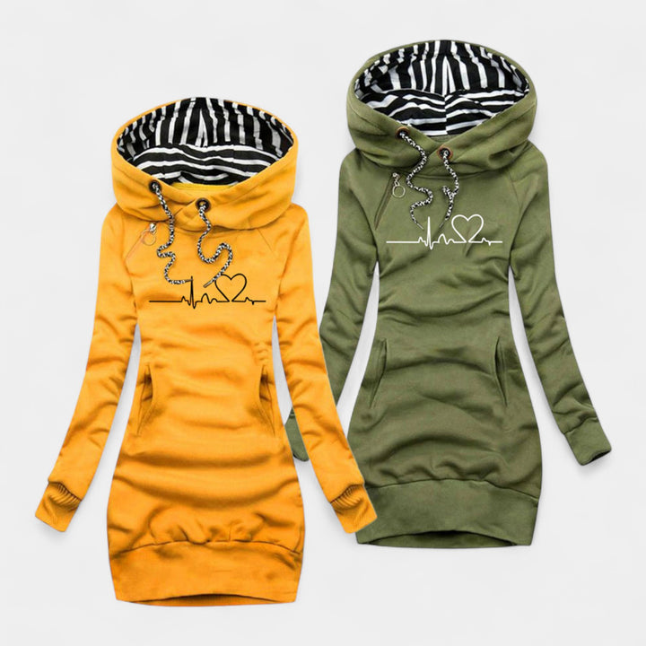 Cristina – Pulover obleka z motivom srca