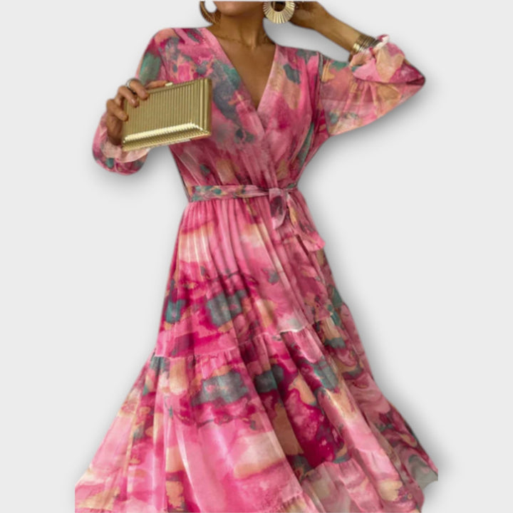 Evelyn - Maxi obleka Aquarelle Dream