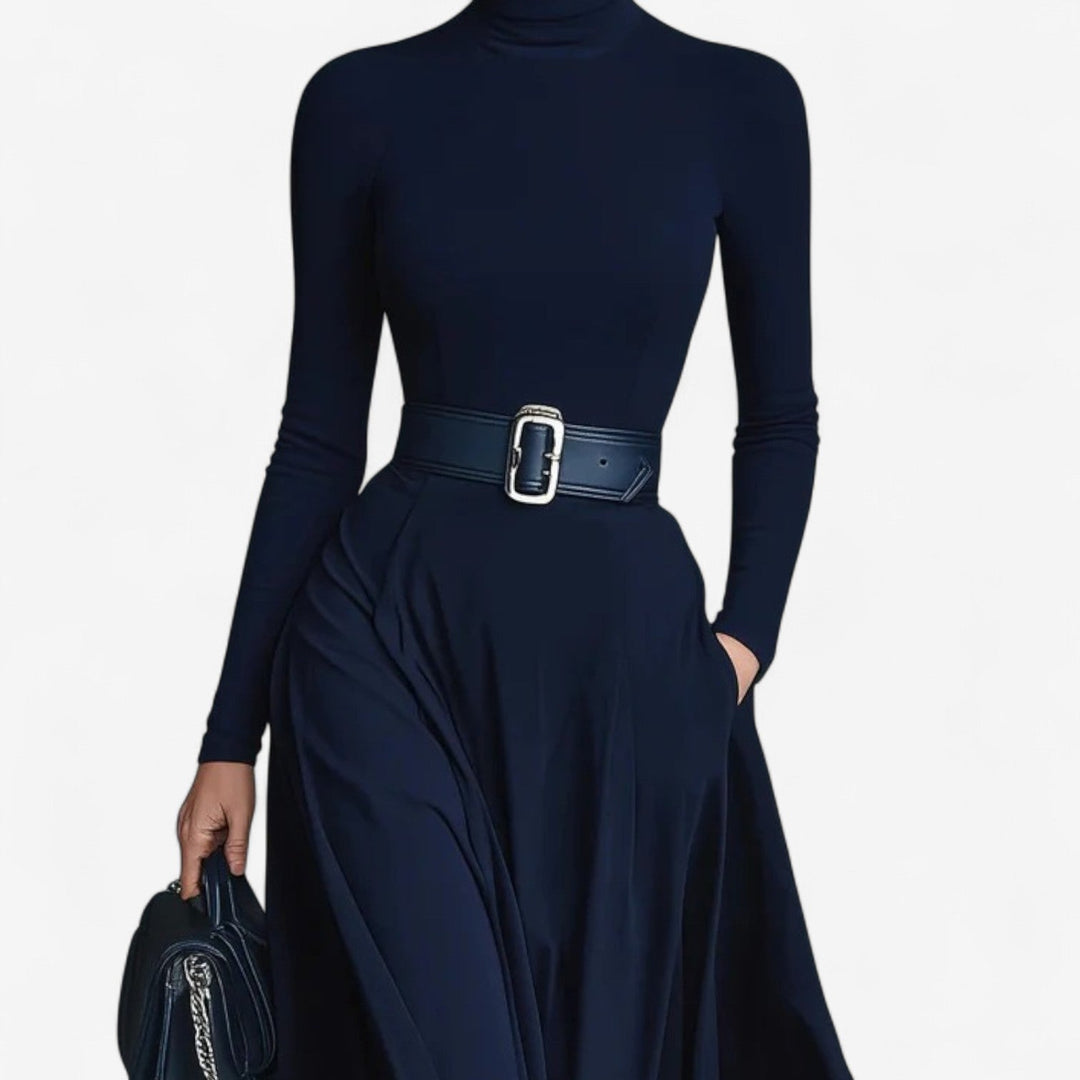 Yvelise™ Maxi obleka z visokim ovratnikom