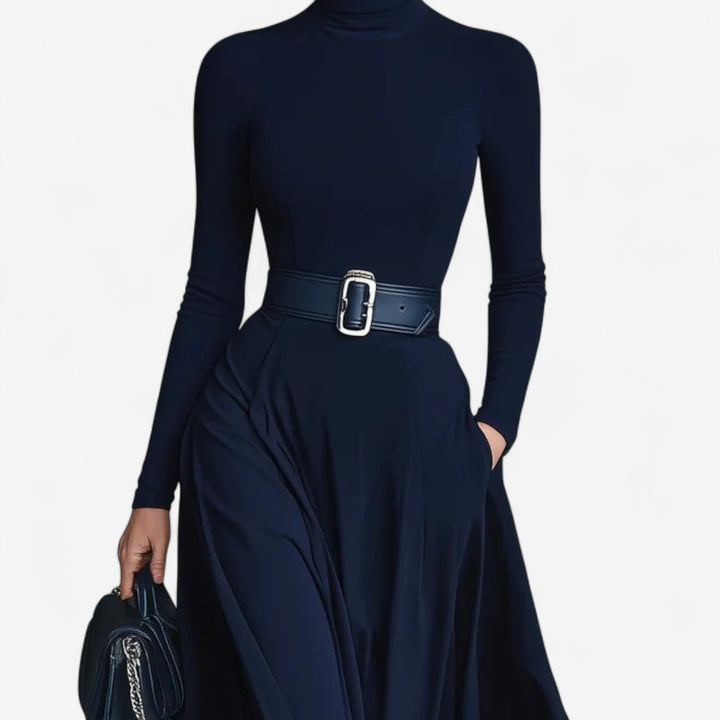 Yvelise™ Maxi obleka z visokim ovratnikom