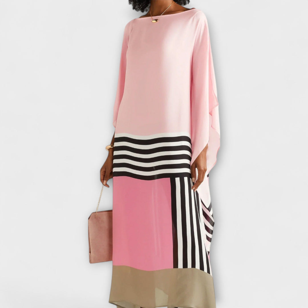 Elenora - Geometrijski kaftan z ohlapnim krojem