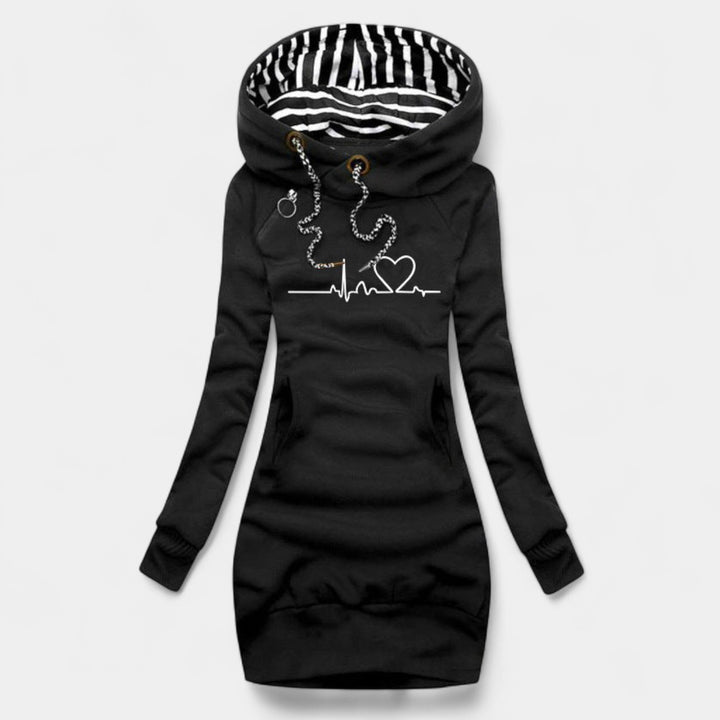 Cristina – Pulover obleka z motivom srca