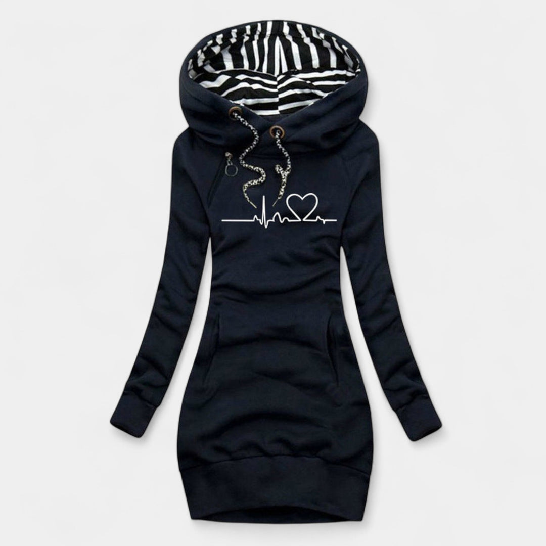 Cristina – Pulover obleka z motivom srca