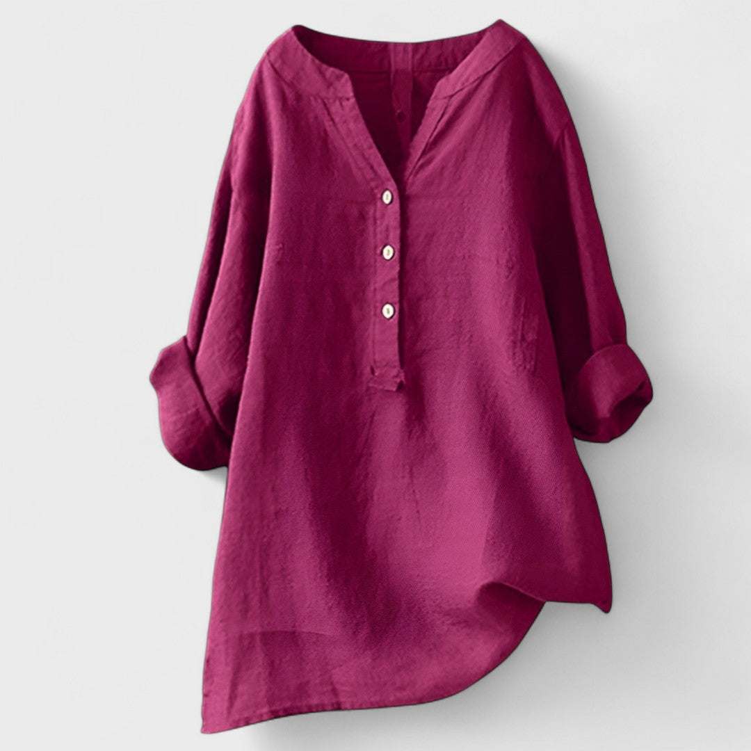 Freja - Udobna Srajca s Gumbi