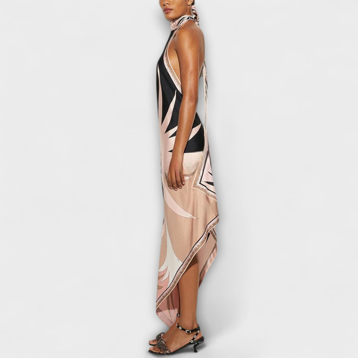 Ivy - Unikatna satenska obleka na naramnice