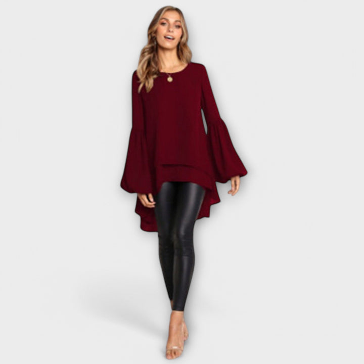 Aria - Popolna pomladna bluza s okroglim izrezom