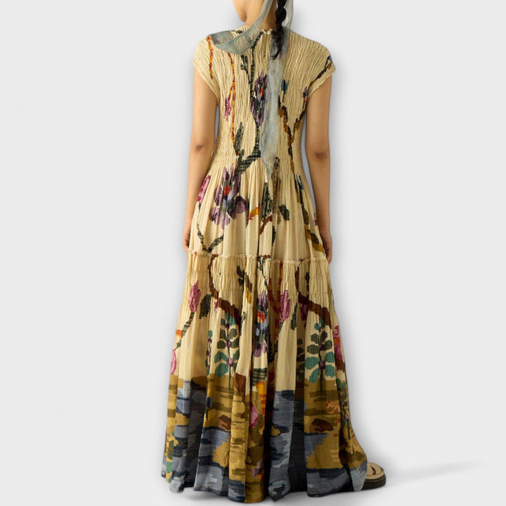 Amara - Oblačilo z naborki in živalskim potiskom