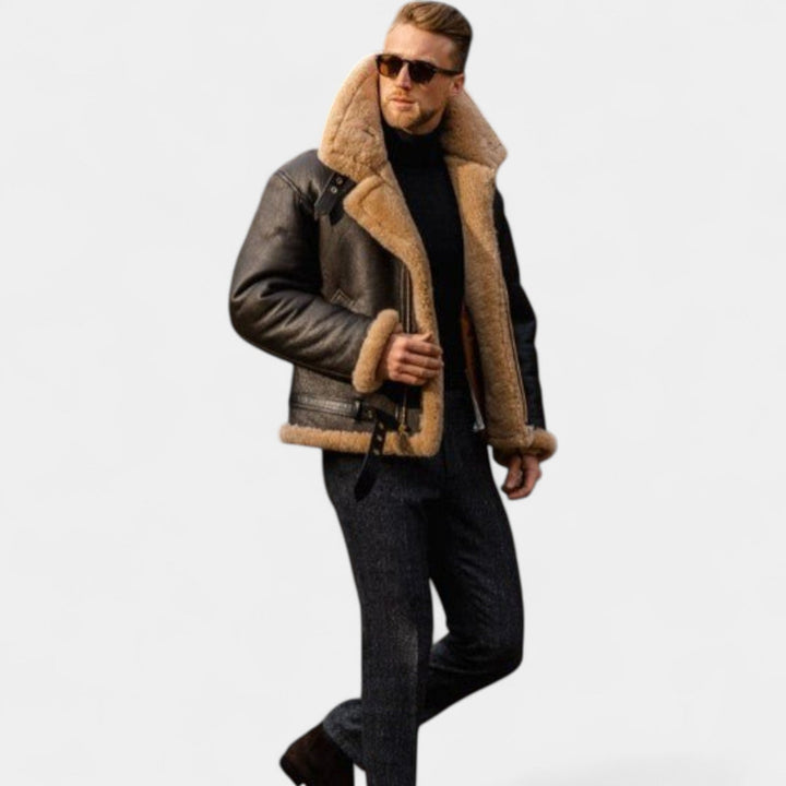 Tilen – Moška zimska jakna z ovčjo podlogo